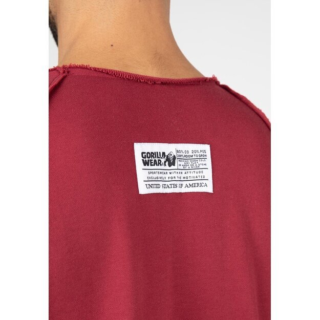 Gorilla Wear Classic Workout Top (Burgundy red)