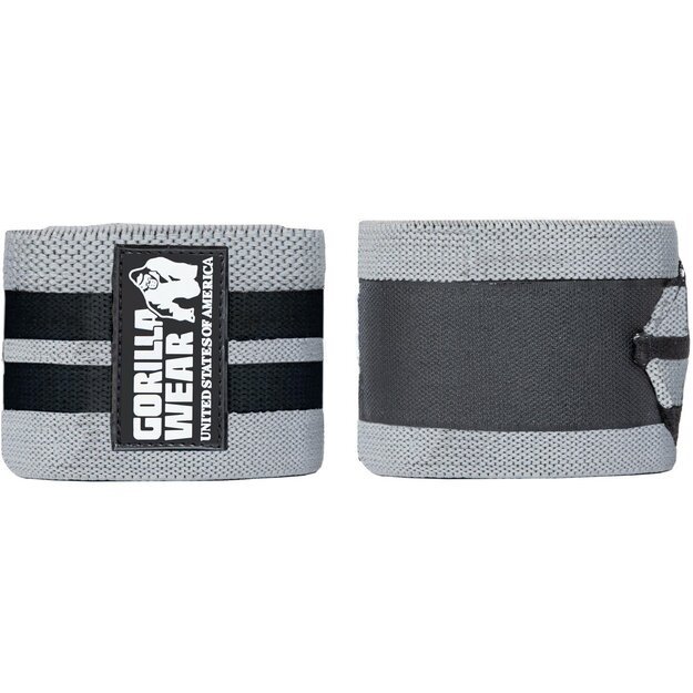Gorilla Wear Knee Wraps Gray/Black - kelių apsaugos