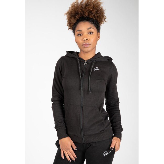 black zippered hoodie