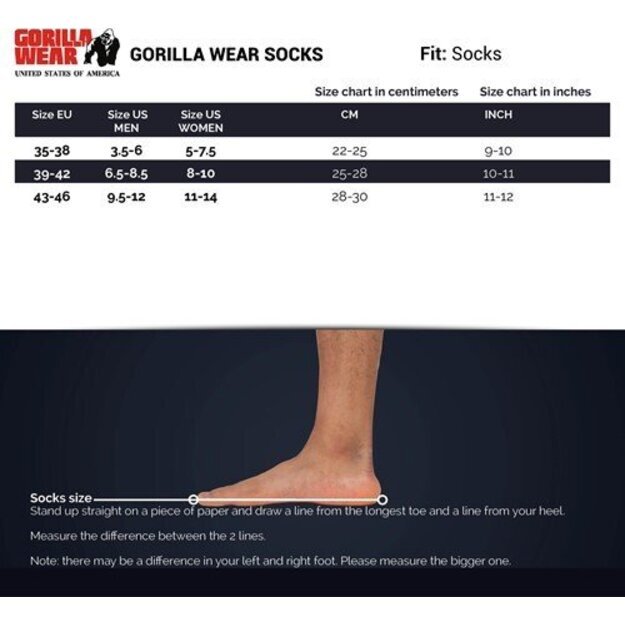 Gorilla Wear Quarter Socks 2-Pack - Black